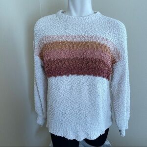 Luca + Grae popcorn knit striped sweater sz.M
